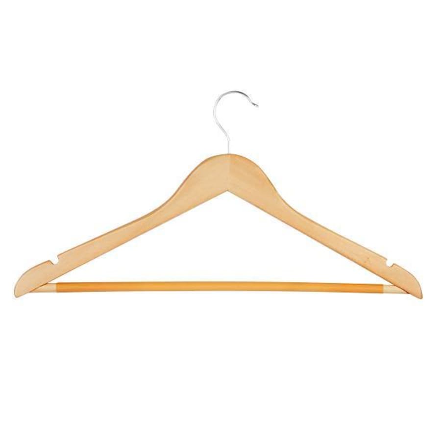 Flat Hangers - Multiple Styles - Walnut/Chrome - Case of 100 