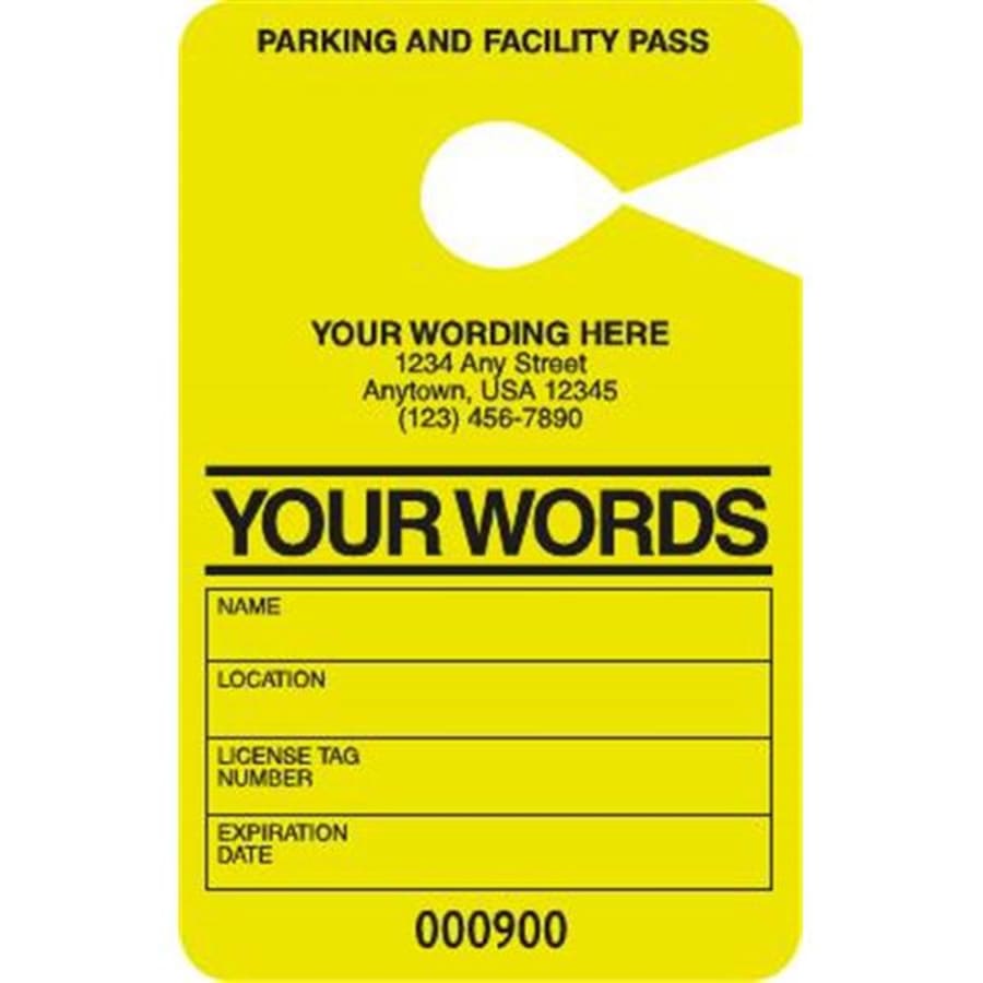 Warning/illegally Parked Violation Stickers, 8 X 5, Book Of 50