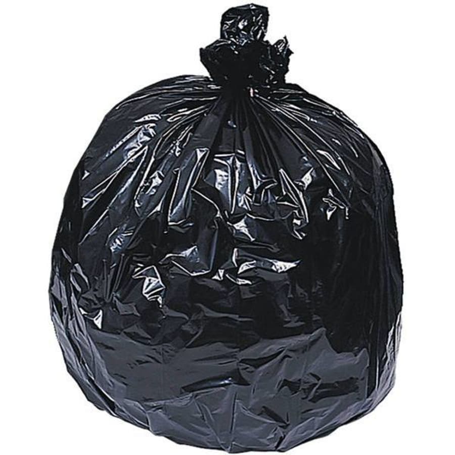 56 Gallon Black Repro Trash Bags - 2 Mil