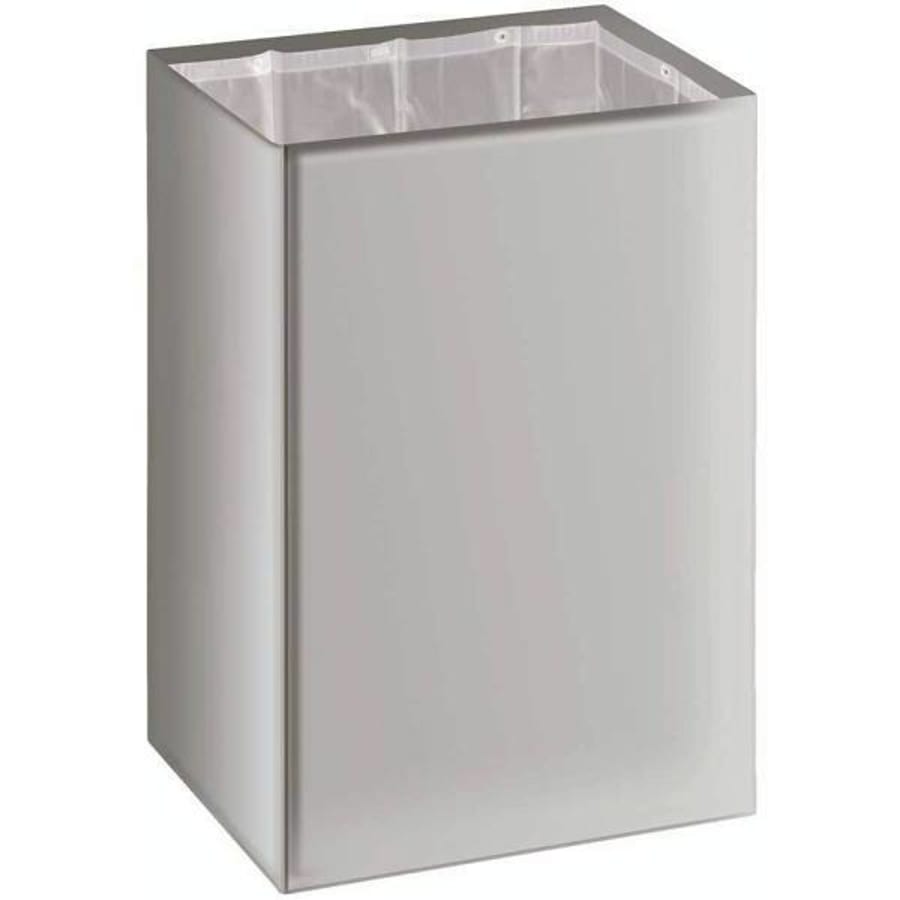 Rubbermaid 40 gal. Rectangular Silver Trash Can, FGSR18SSPL