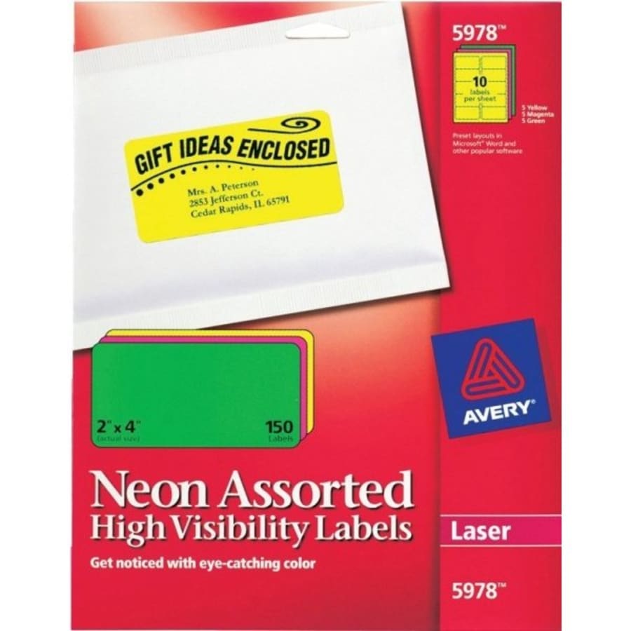 Avery 1/2 x 1-3/4 in. Return Address Labels (Clear) (2000-Box ...