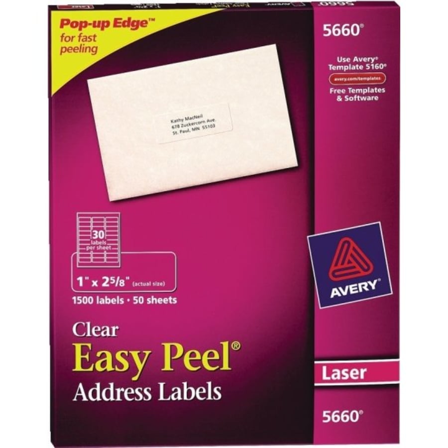 Avery® White Copier Permanent Address Label 1-1/2 x 2-13 ...
