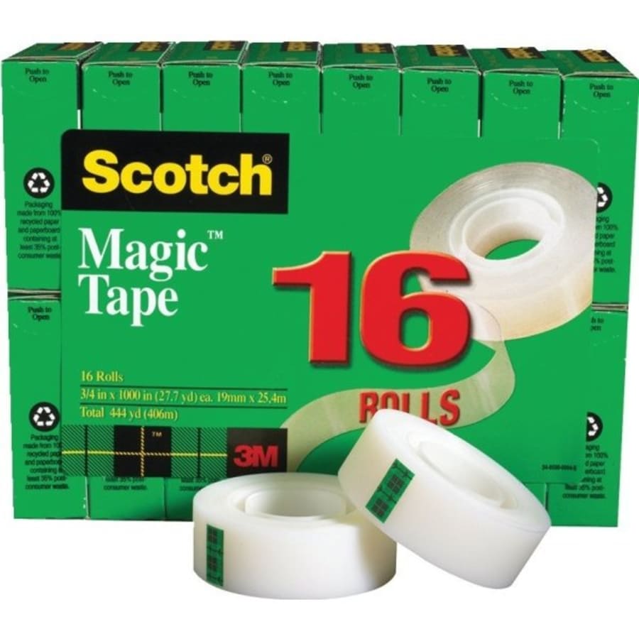 Scotch Magic Invisible Tape 810 with C-60 Dispenser, 3/4 x 1,000, Pack of 10 Rolls