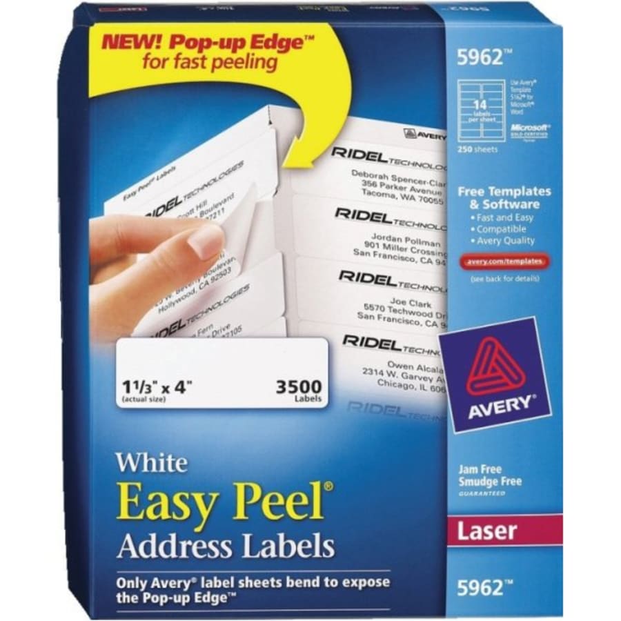 Avery 1/2 x 1-3/4 in. Return Address Labels (8000-Box) | HD ...