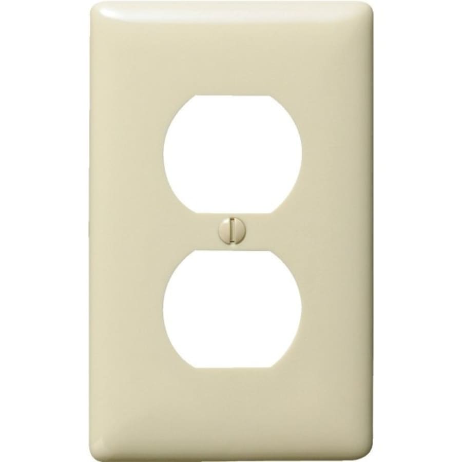 Hubbell Taymac 2500W White 1-Gang Decorator Wall Plate For Duplex Outlet