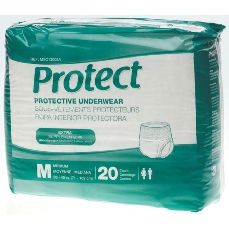 Medline FitRight Ultra Protective Underwear Medium 28-40 Waist 20 Pack  #2847