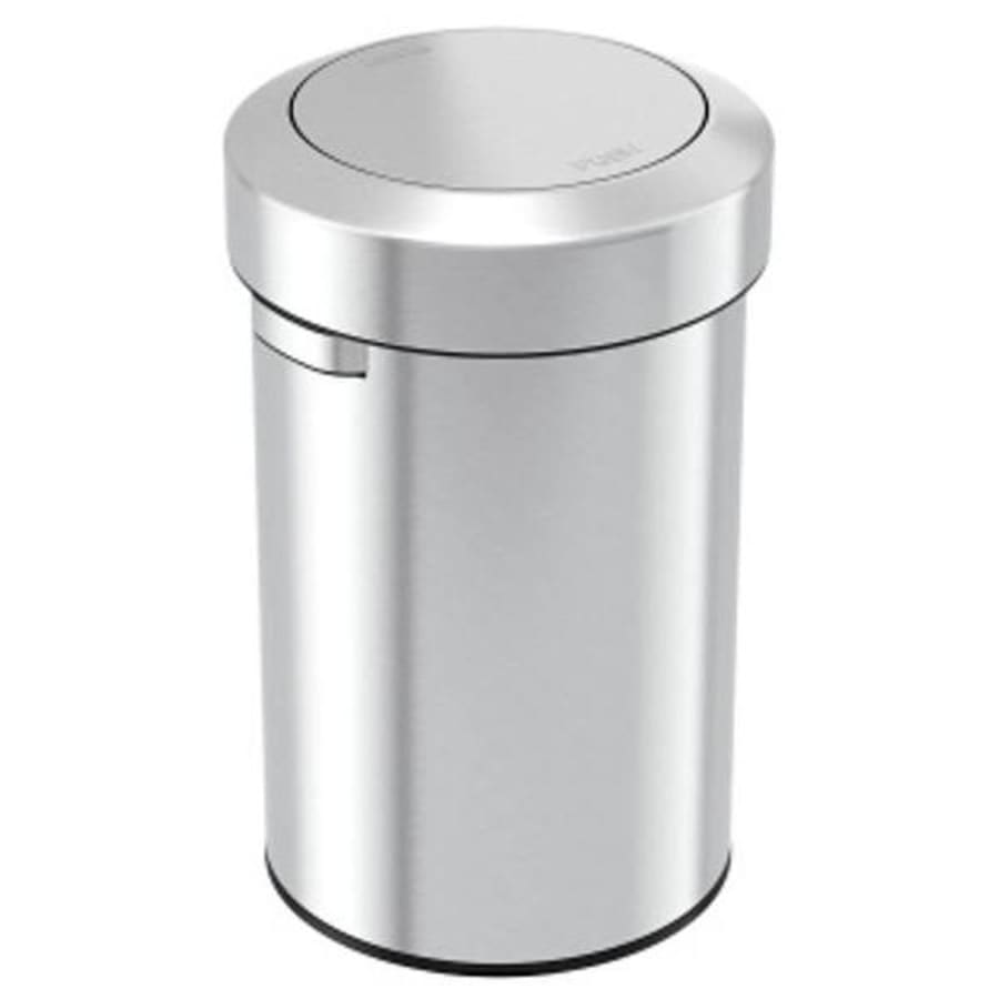 Commercial Zone 25 Gallon Open Top Trash Can - Stainless Steel, Silver