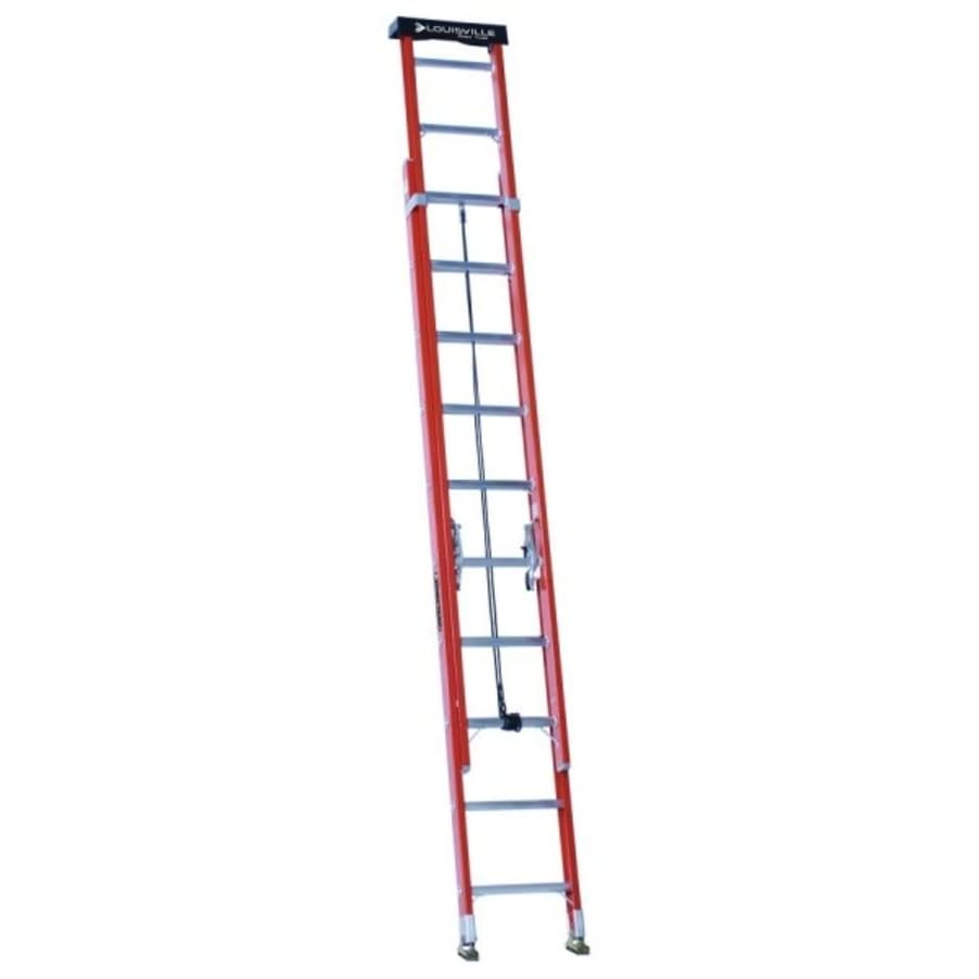 Louisville AE3228 Extension Ladder, Aluminum, 28 ft, I