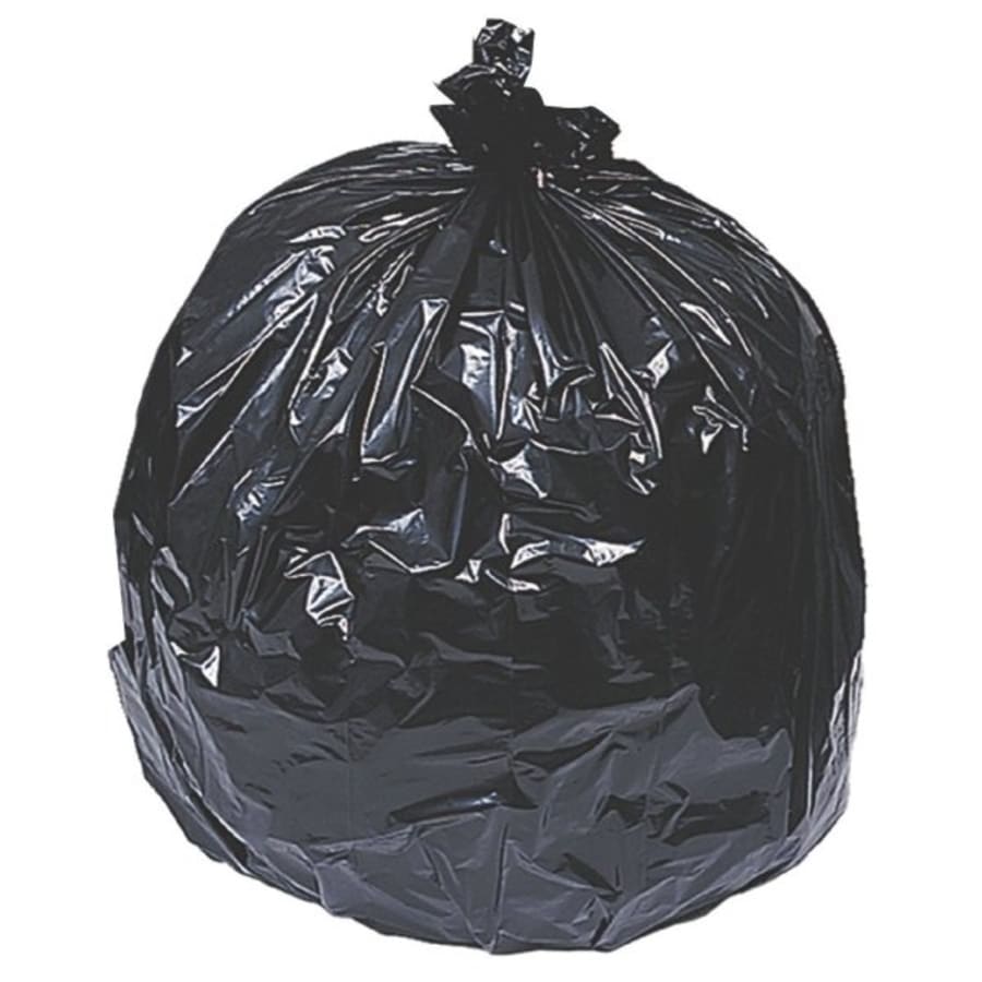 Janisan HDR2424-6-BLK High-Density Mini-Roll Black Trash Bags - 24 x 24 -  10 Gallon Capacity - 6 Micron - 1000 per case - Perforated Roll