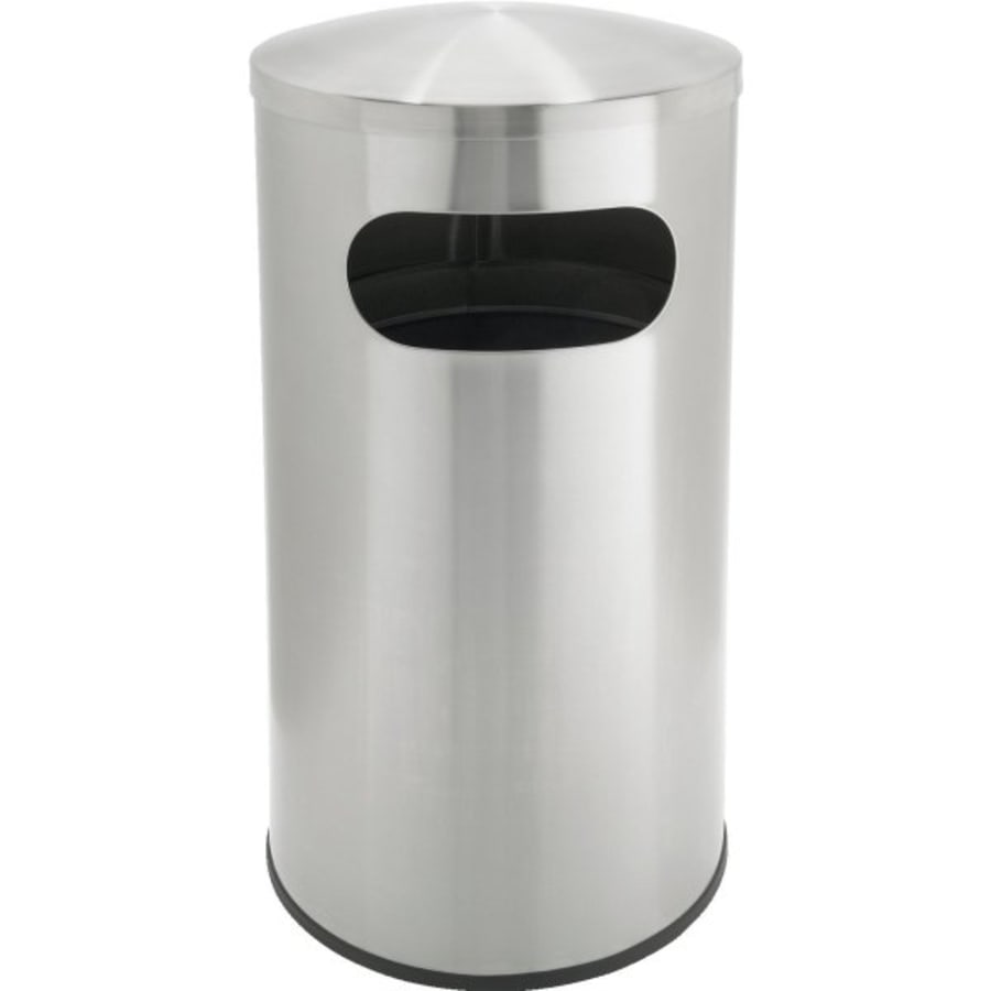 Commercial Zone 25 Gallon Open Top Trash Can - Stainless Steel, Silver