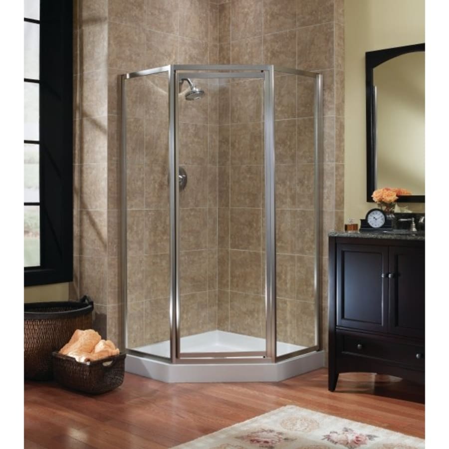 Maax By Pass Shower Door Rain Textured Glass Deluxe 68h X 44 1 2 To 46 1 2 W Hd Supply