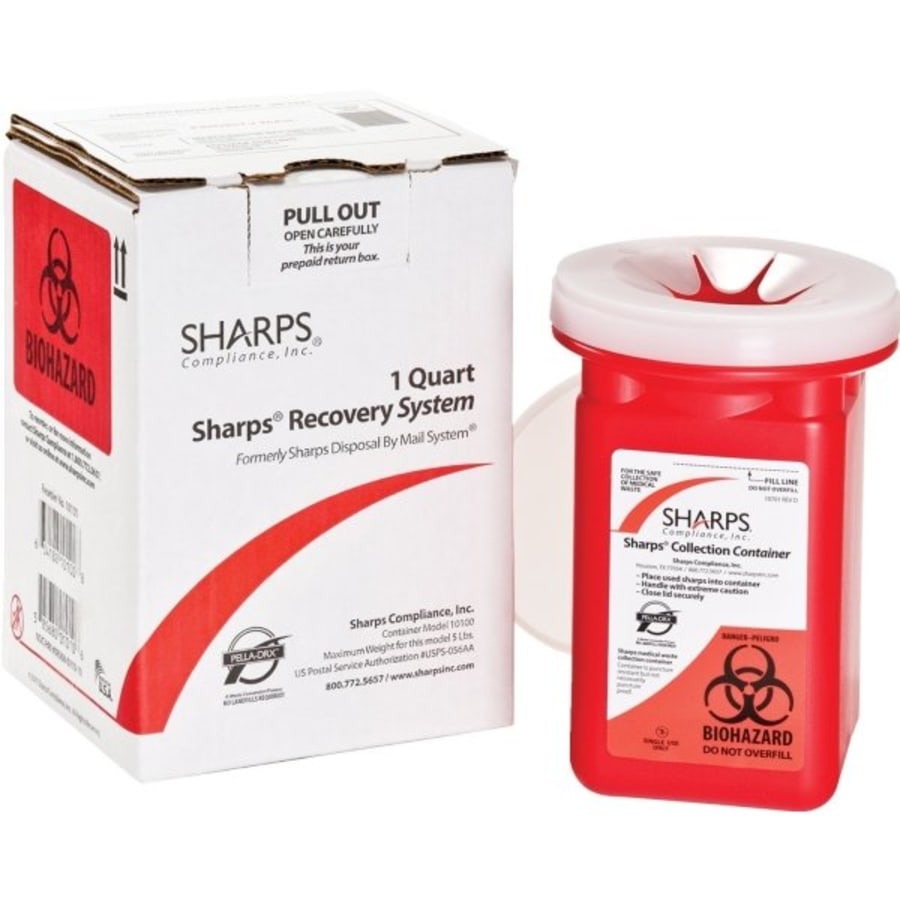 Secure Needle Disposal Replacement Container, 1 Quart - Drain-Net  Technologies