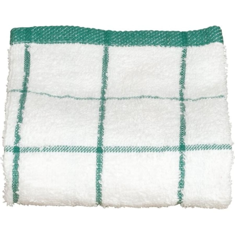 Beige Check Dishcloth - 12 count