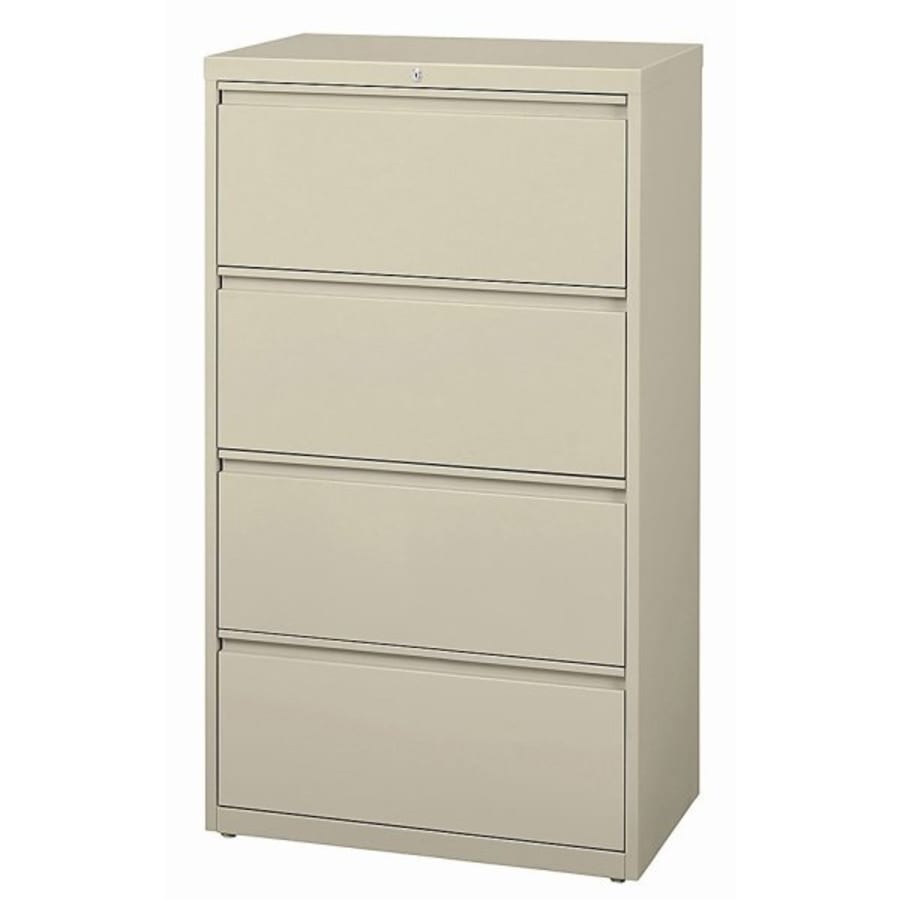 WorkPro® 3-Drawer Putty Steel Lateral File Cabinet 36 Inch W ...