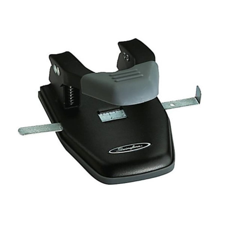 Officemate Electric 2-3 Hole Adjustable Eco-Punch, 30% Recycled,  Black/Gray/Green (90115) 