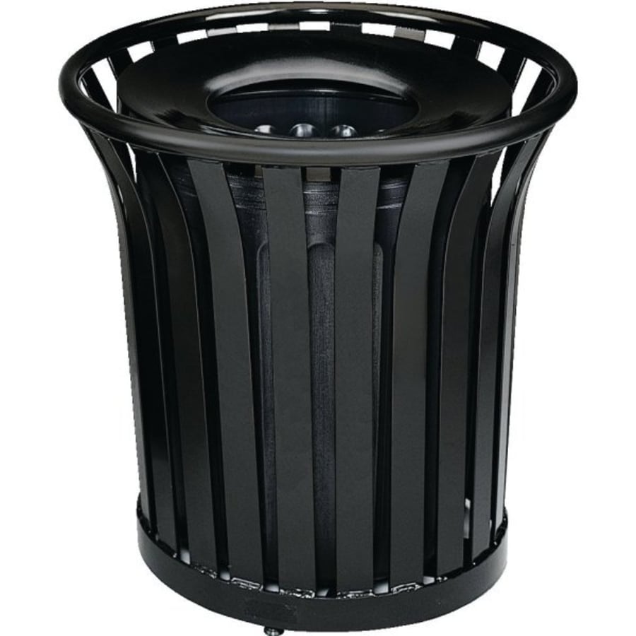 Rubbermaid® Marshal® 15 Gallon Round Trash Can (#FG816088BLA) - Black —