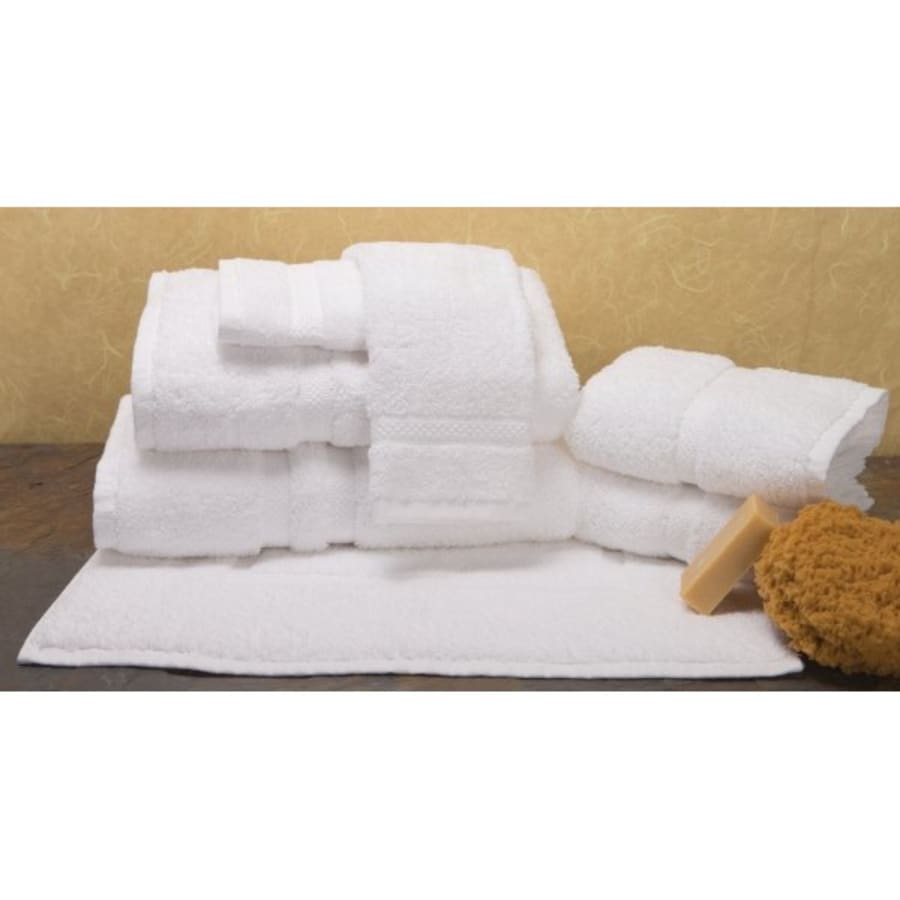 Cambria Hotels Bath Towel, 30x60 15.5 Lbs/dz White Grey Hems Case Of 36