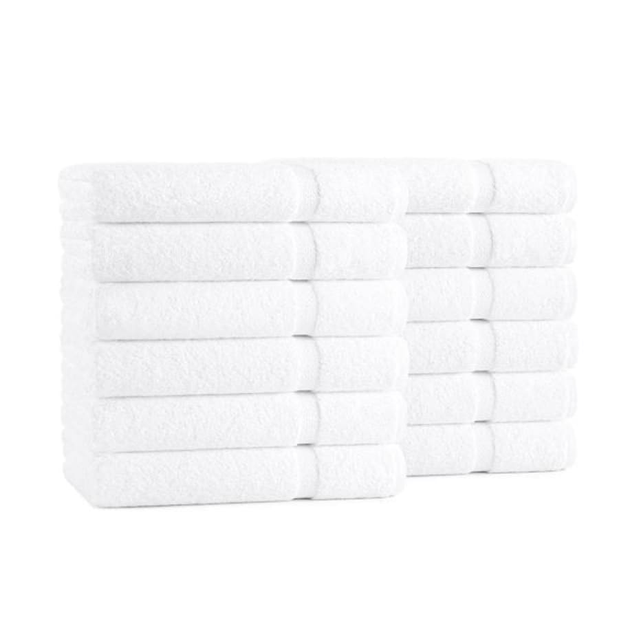 24 Pack White Wash Cloth For Bathroom, Kitchen 100% Cotton 12 x