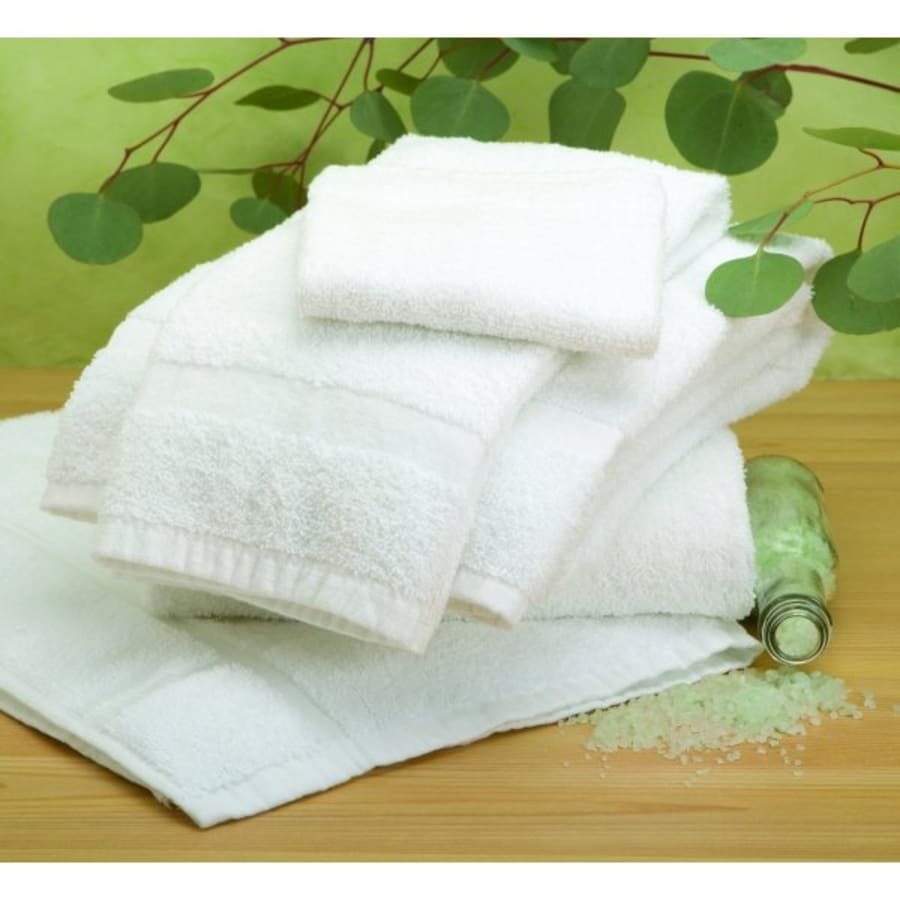 Cambria Hotels Bath Towel, 30x60 15.5 Lbs/dz White Grey Hems Case