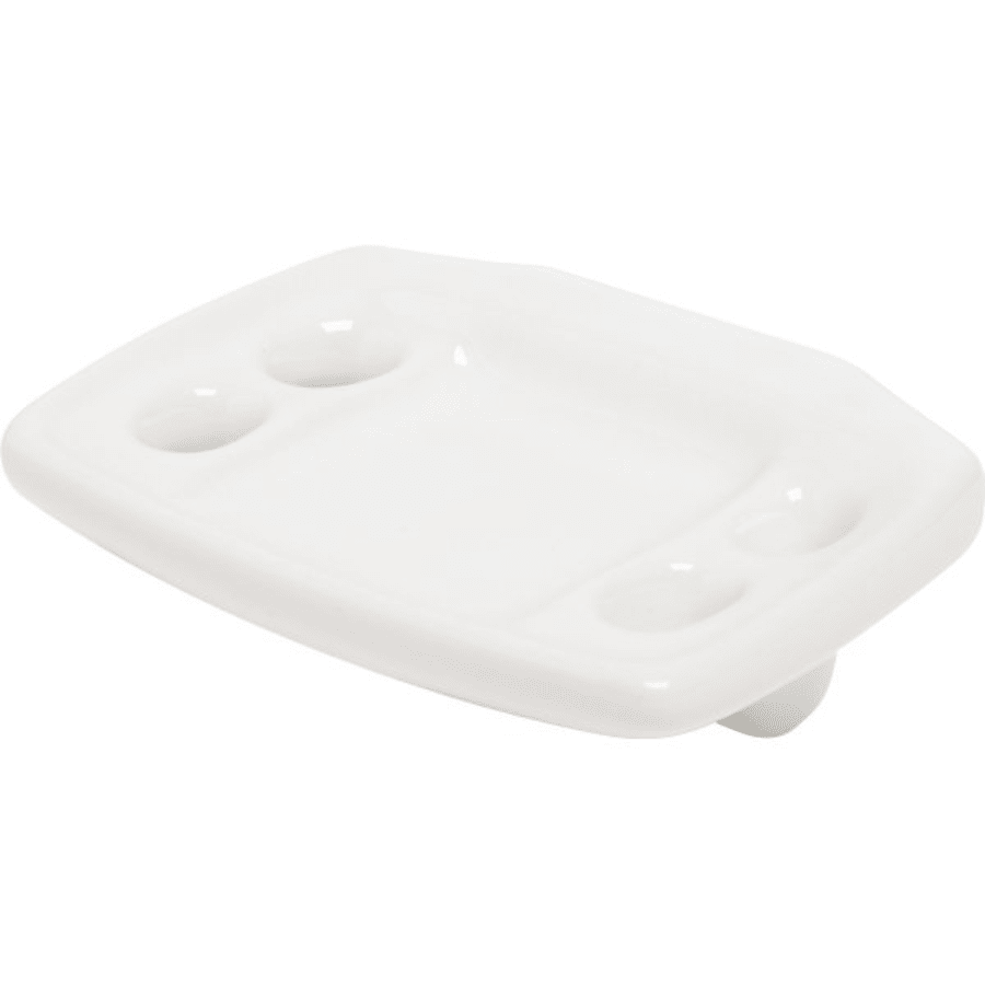 Lenape 7 in. x 7 in. Ceramic Corner Shelf in White