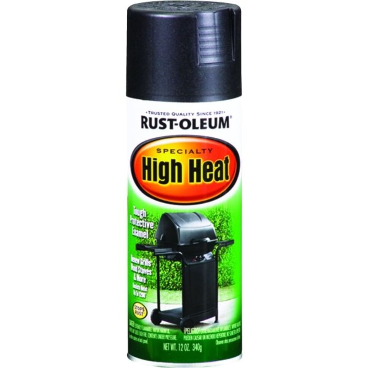 12 Oz Rust Oleum High Heat Spray Paint Flat Bbq Black Hd Supply