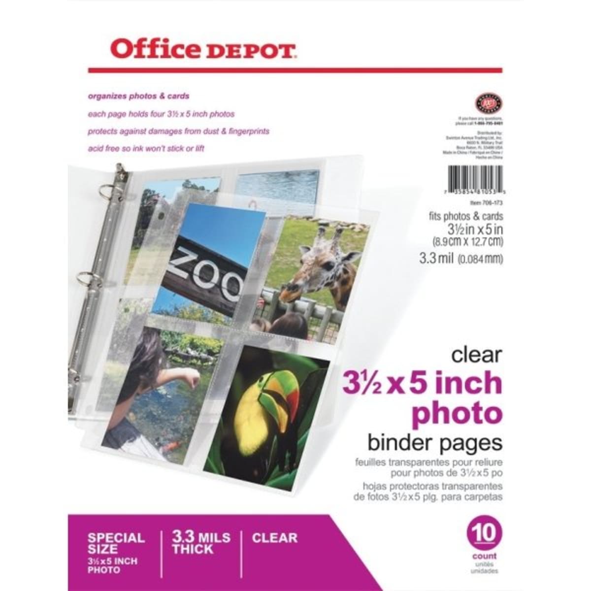 Office Depot Brand Photo Pages 3 X 5 Clear Pack Of 10 Hd Supply