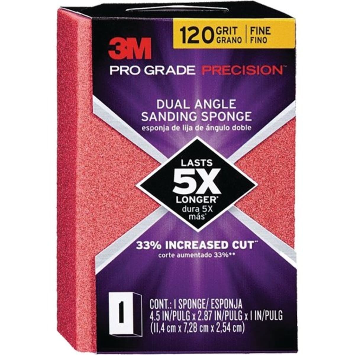 3M Pro Grade Precision Drywall Dust Channeling Sanding Sponge