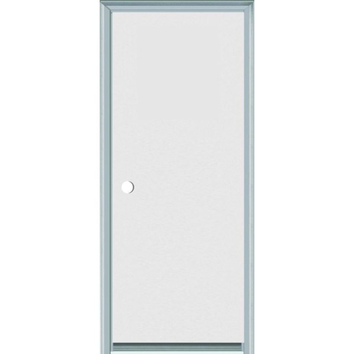 Milliken Millwork Flush Fiberglass Prehung Door 36 X 80 Rh Single Bore Hd Supply
