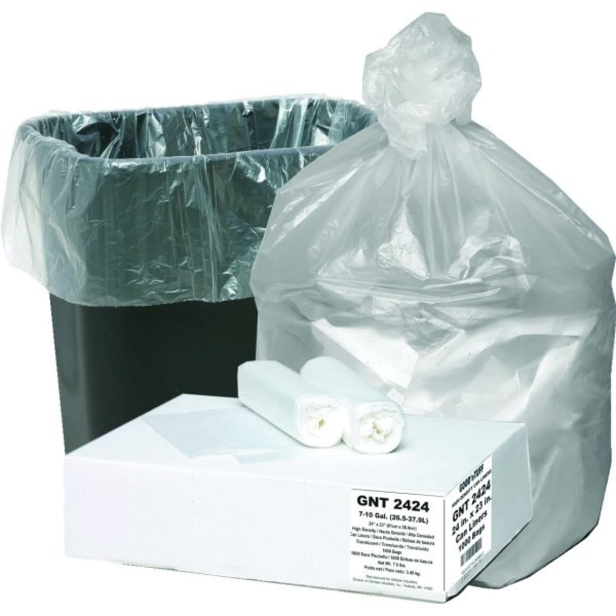 Maintenance Warehouse® 4 Gal 2.5 Mil High-Density Trash Bag (2,000-Pack)  (Clear)