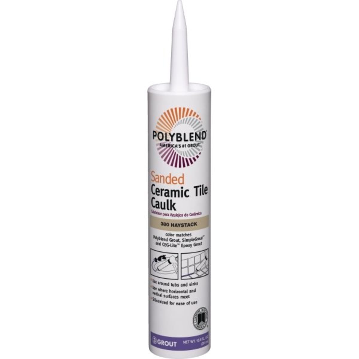 10 5 Oz Polyblend Ceramic Tile Caulk Sanded 380 Haystack Hd Supply