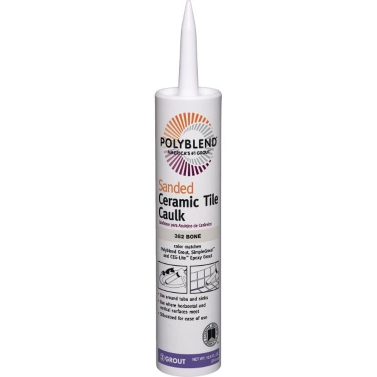 10 5 Oz Polyblend Ceramic Tile Caulk Sanded 382 Bone Hd Supply