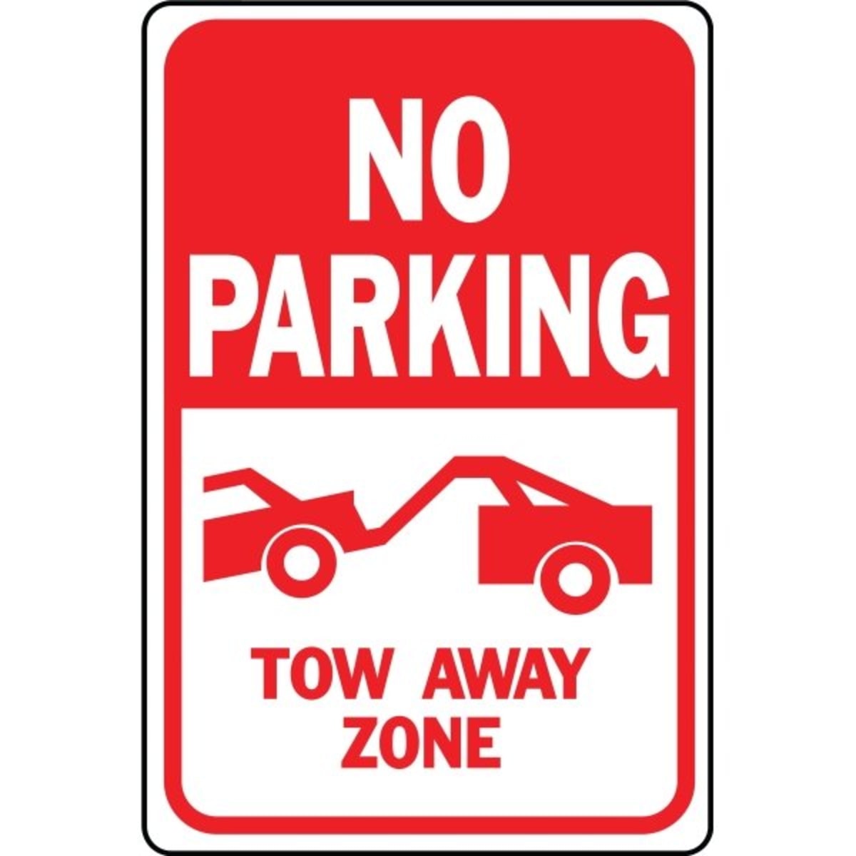 Fire Zone No Parking No Stopping Sign 12"x18" Heavy Gauge Aluminum Signs 