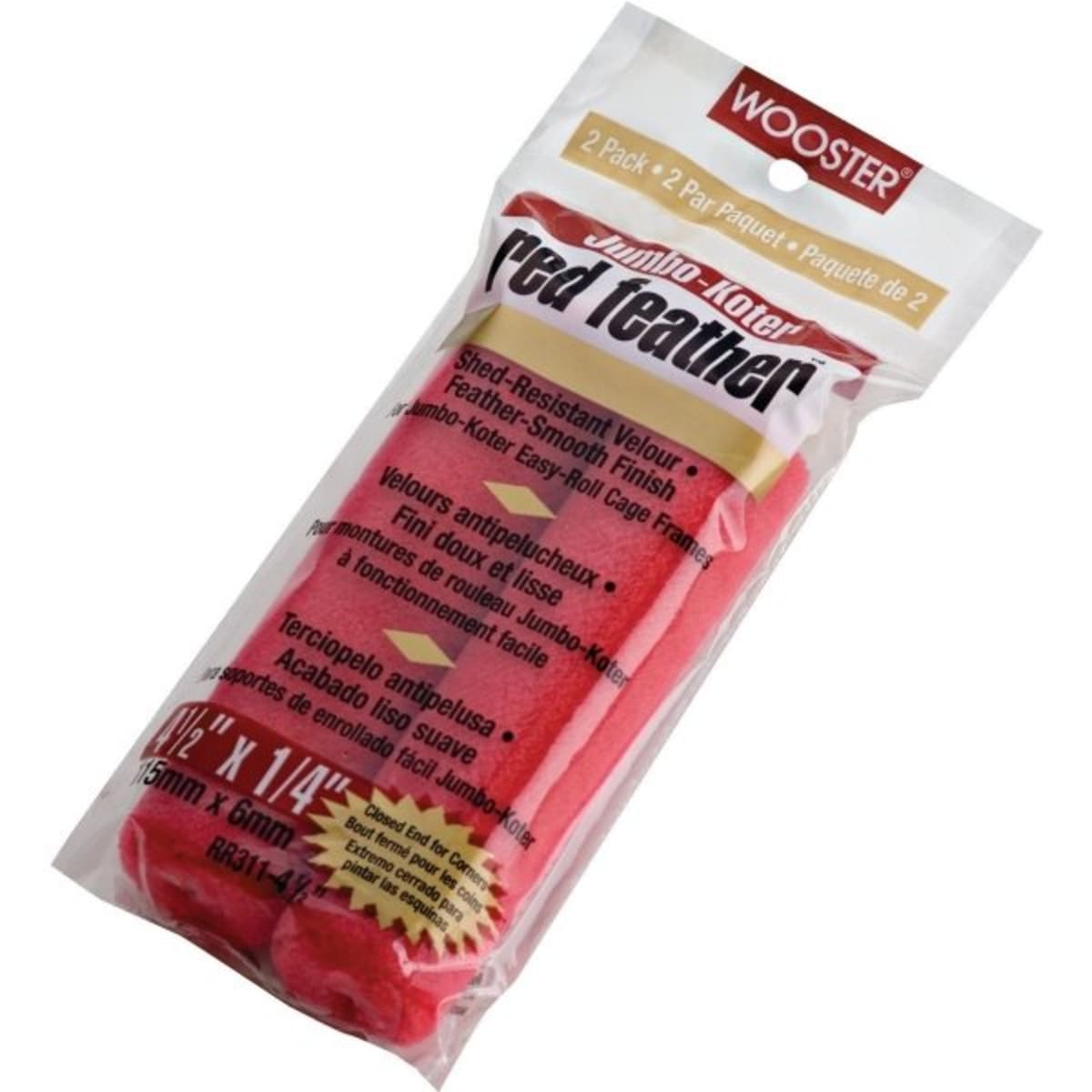 Get Wallpaper Wooster Rr311 4 1 2 Jumbo Koter Red Feather Mini Roller Cover Free