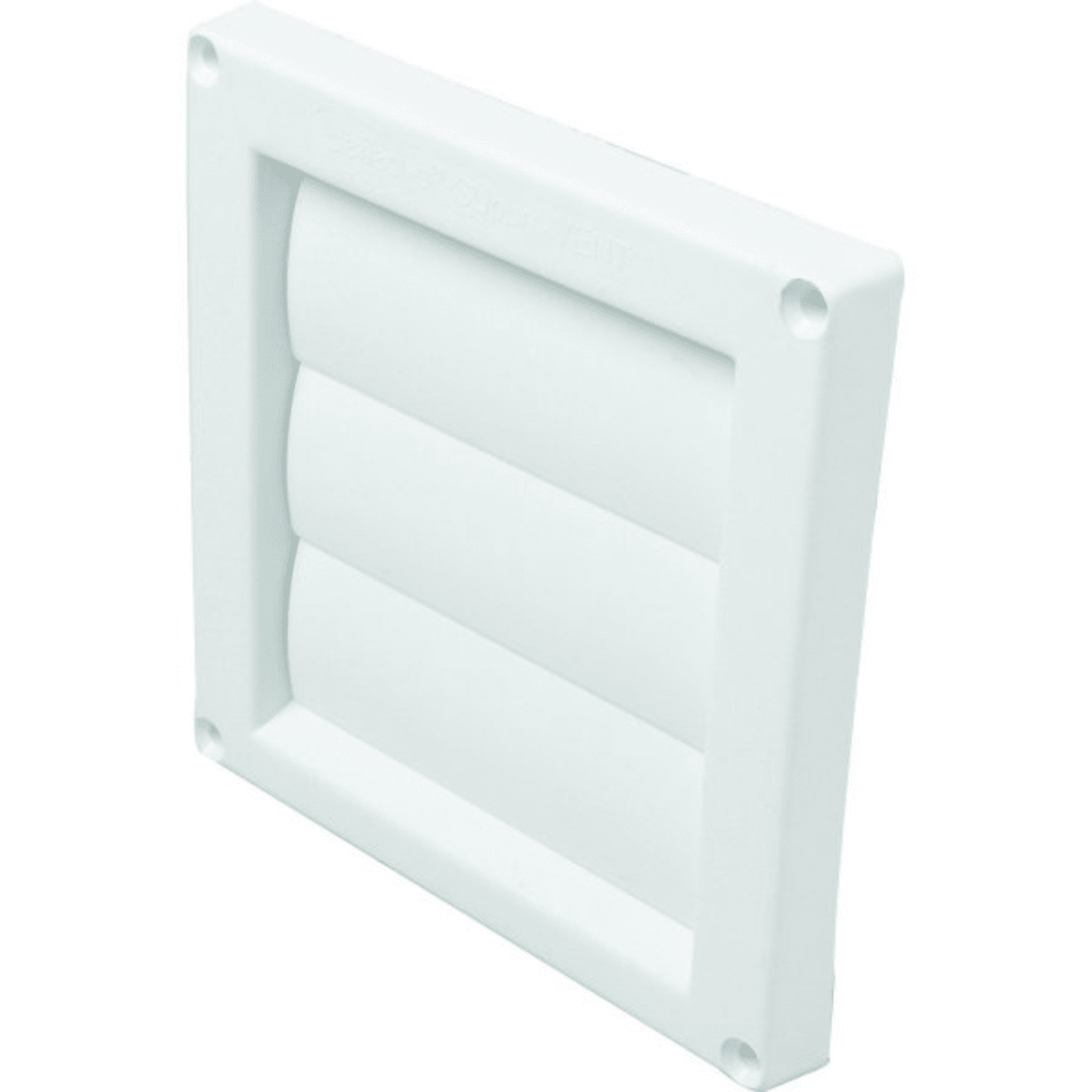 Louvered Outdoor Dryer Vent Cover White Exhaust Cap for 4/" Opening Hood Duct Inc