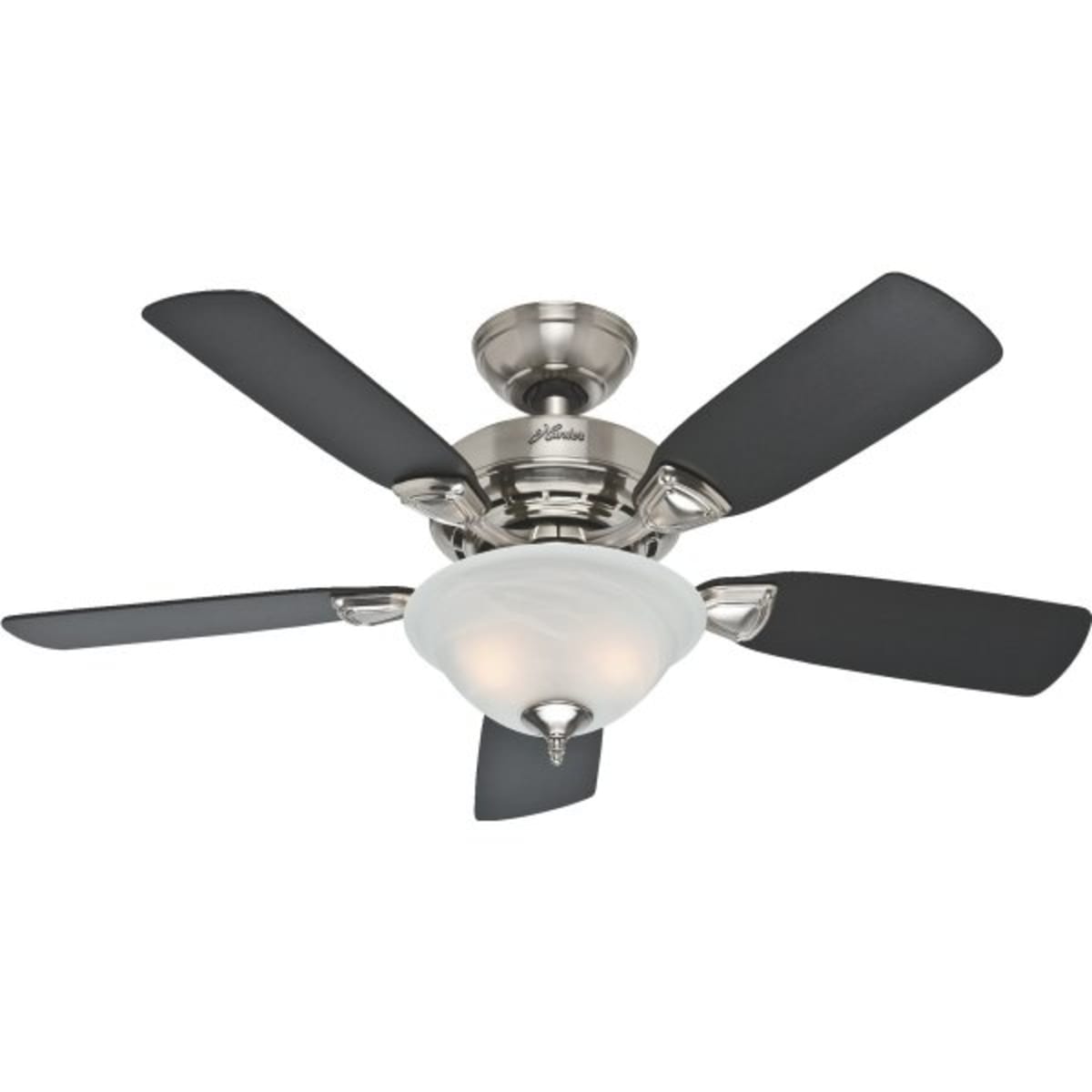 Hunter Caraway 44 Dual Mount Ceiling Fan Brushed Nickel Frosted