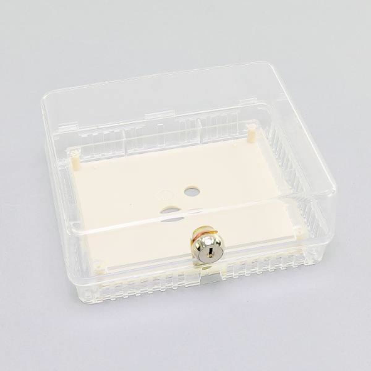 APPROVED VENDOR Universal Thermostat Guard: Plastic, Snap-On, Clear, Ring  Base/Solid Base, 2 Keys