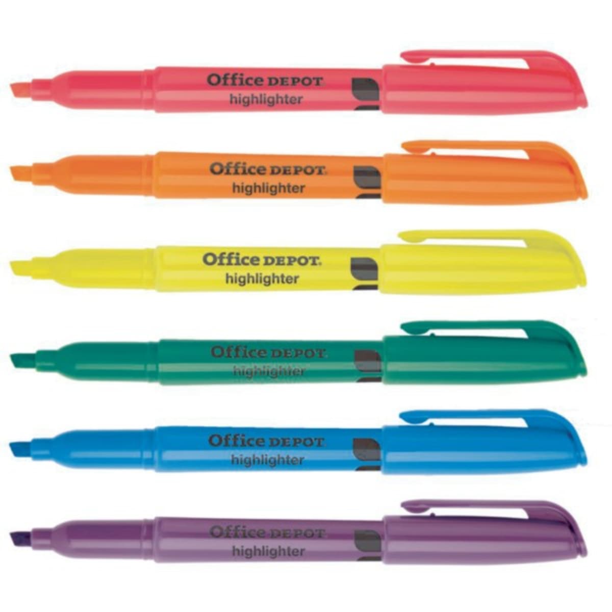 Office Depot 100 Recycled Pen Style Highlighters Assorted Colors Pack Of 12 Hd Supply