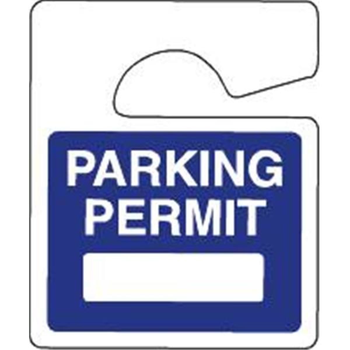 Guest Parking Permit No. Write on - Car Permit Tear-Off Tag
