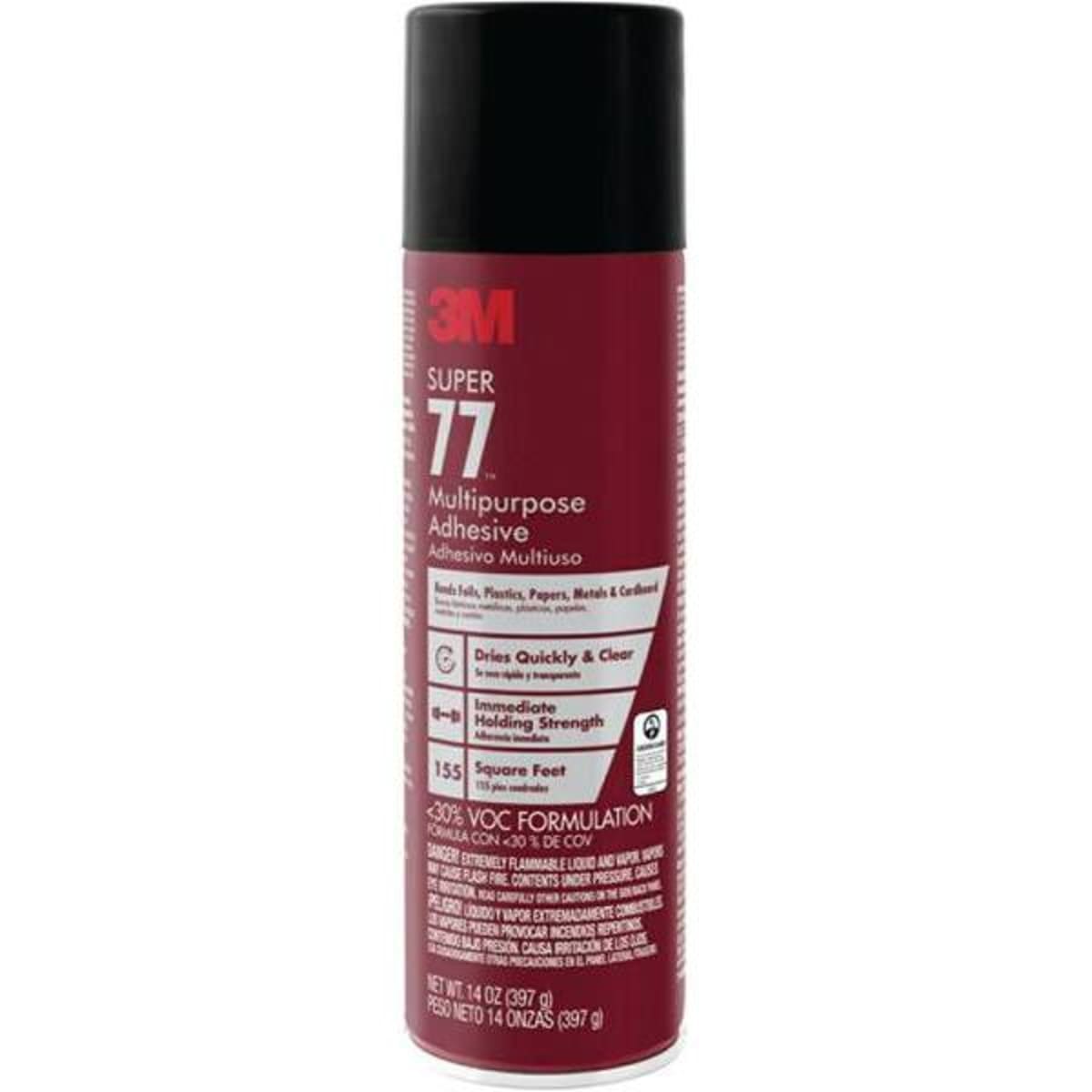 Scotch Super 77 Multipurpose Spray Adhesive - 13.57 oz - 1 Each