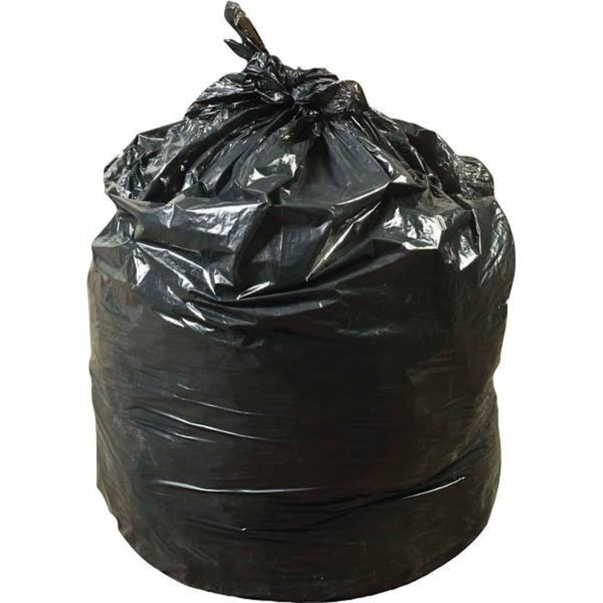 20-30 Gallon Trash Bags - Black, 125 Bags - 1.2 Mil