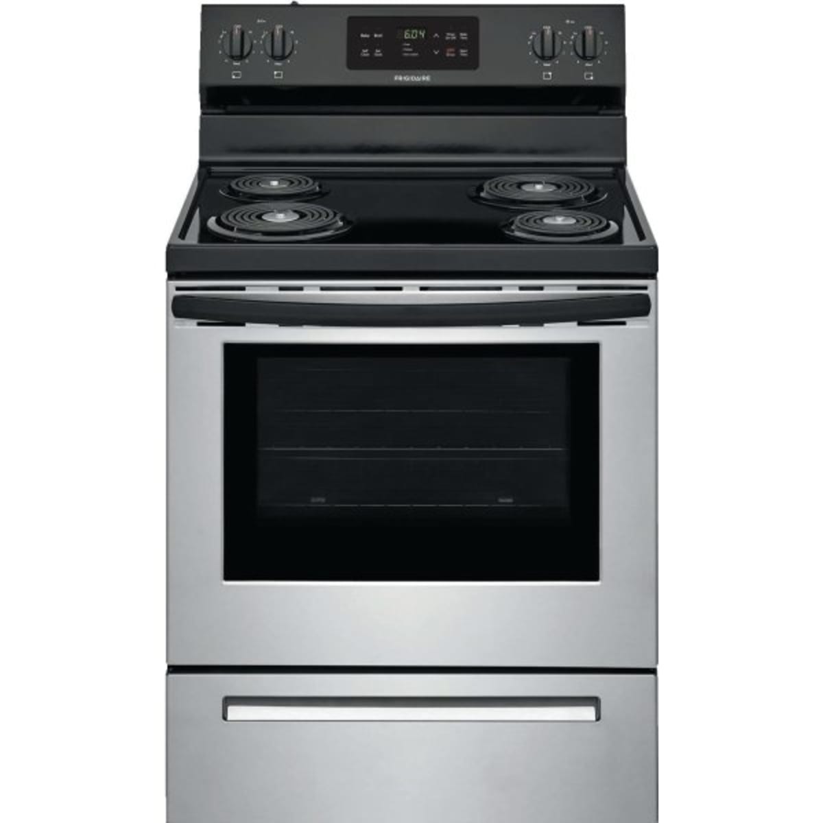 Avanti 24 in. 2.6 cu. ft. Oven Freestanding Electric Range with 4 Coil  Burners - Stainless Steel
