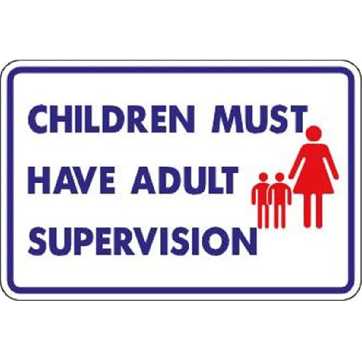 Children Must Have Adult Supervision Sign Pool Sign