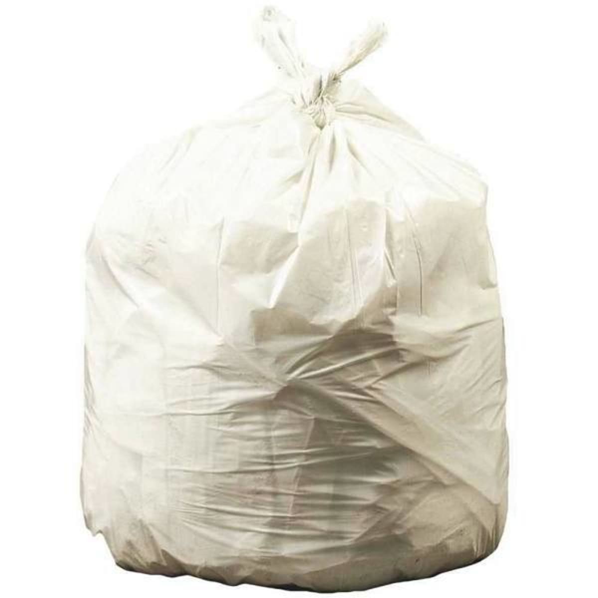 30 x 37 Natural 30 Gallon 13 Micron Trash Bags 500/cs
