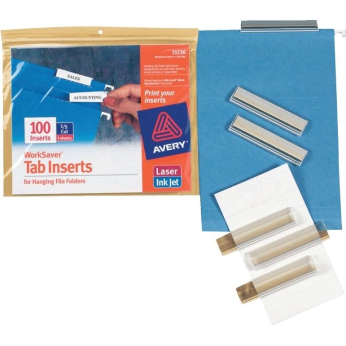 Avery Worksaver Tab Inserts (White) (100-Pack) | HD Supply