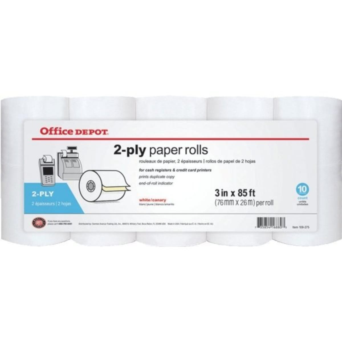Office Depot® Brand 2-Ply Paper Rolls, Package Of 10 | HD Supply