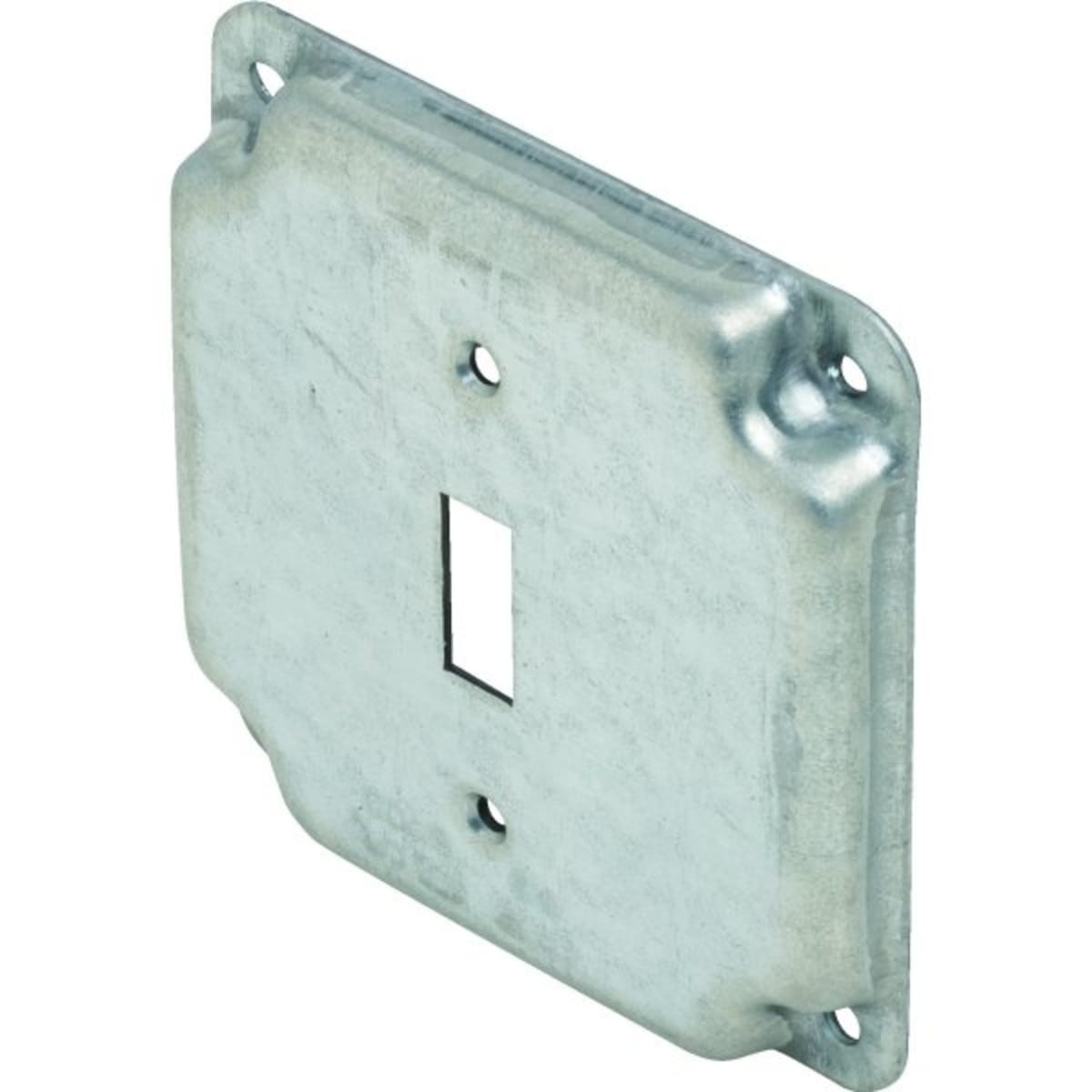 Hubbell 4 In Square Exposed Work Cover 1 Toggle Switch