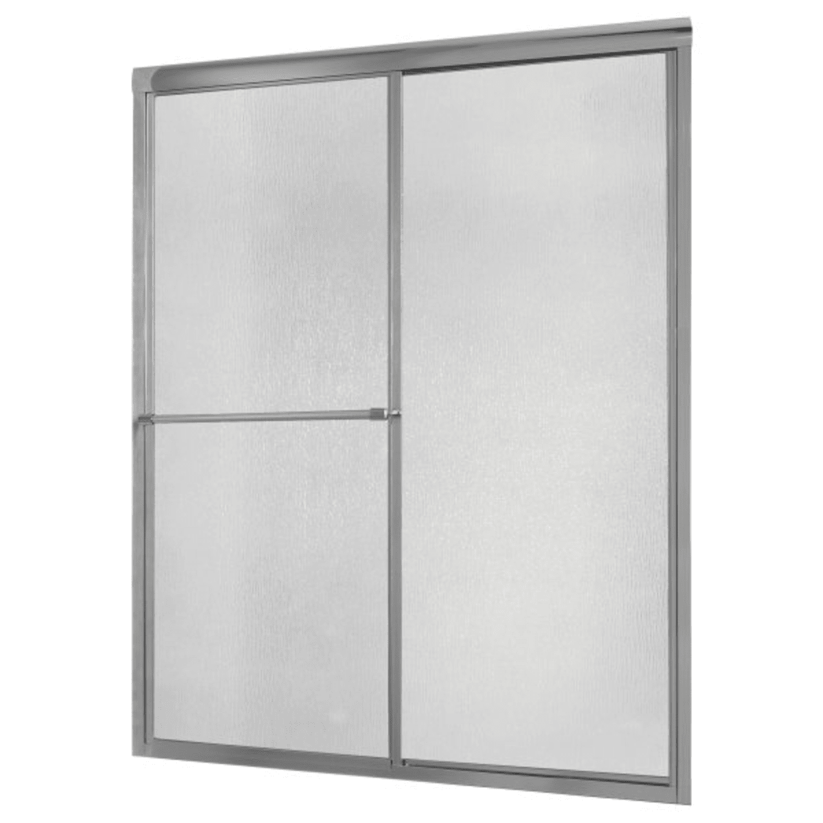 Foremost Tides Silver Framed Sliding Rain Glass Shower Door 44 X 70 Hd Supply