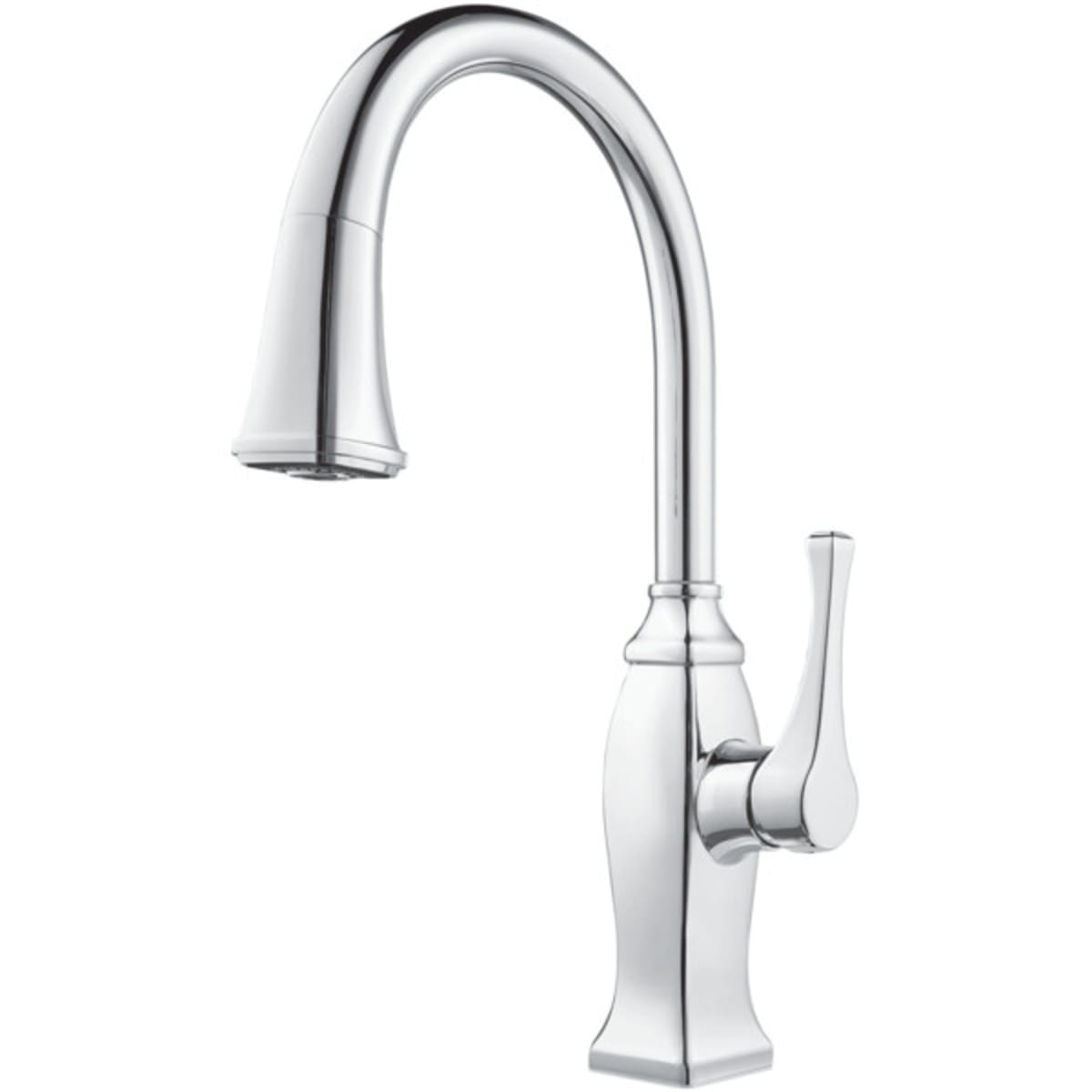 Pfister Kai 1 Handle Pull Down Kitchen Faucet In Black Hd Supply