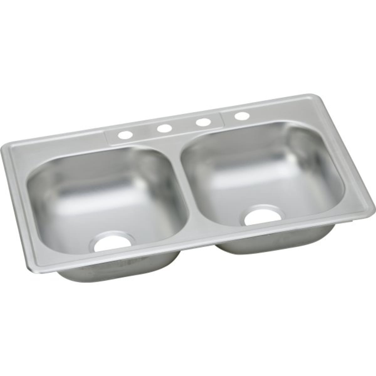 Kingsford 33 X 22 Double Bowl Kitchen Sink Stainless Steel 4 Hole 6 Depth Hd Supply