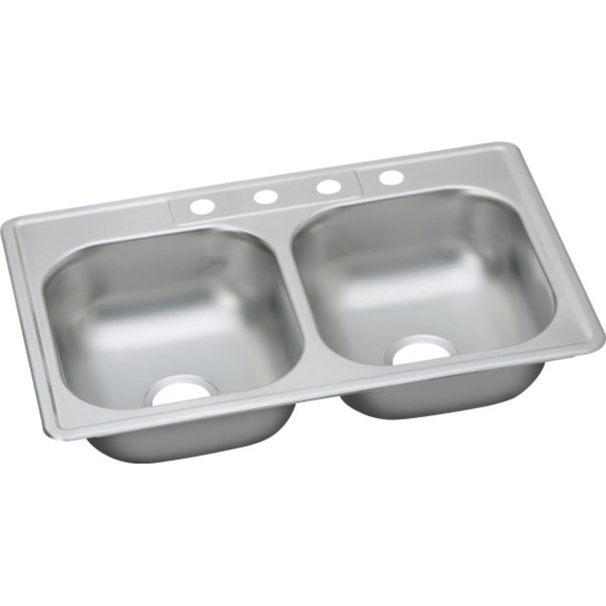 Dayton 33 X 22 Double Bowl Kitchen Sink Stainless Steel 4 Hole 7 Depth Hd Supply